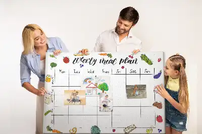 Kurk prikbord Menu voor de hele week
