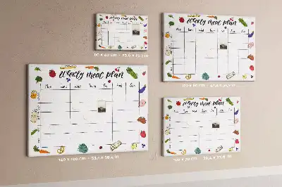 Kurk prikbord Menu voor de hele week