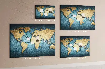 Kurk prikbord Wereldbol met diepte-effect