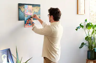 Kurk prikbord Wereldbol met diepte-effect