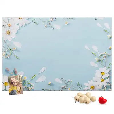 Memobord van kurk Bloemenlijst