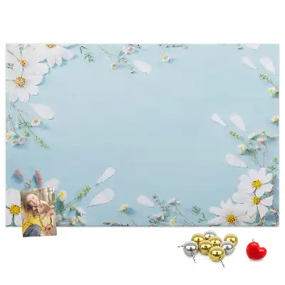 Memobord van kurk Bloemenlijst