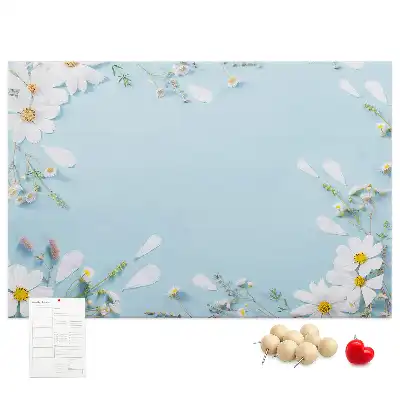 Memobord van kurk Bloemenlijst