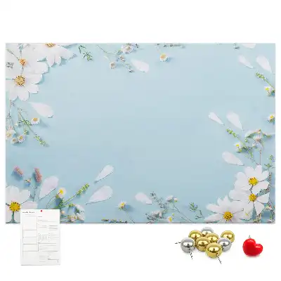 Memobord van kurk Bloemenlijst