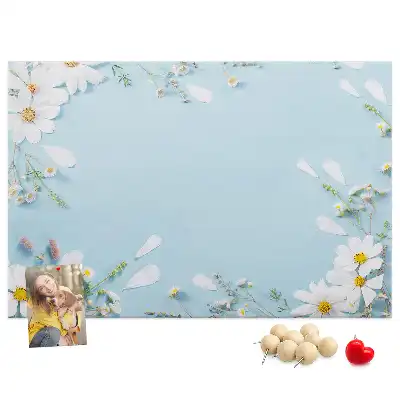 Memobord van kurk Bloemenlijst