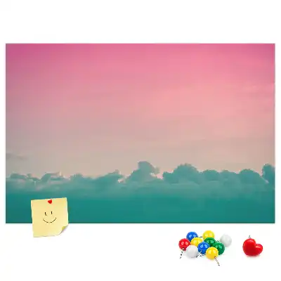 Memobord van kurk met gradiënt lucht design