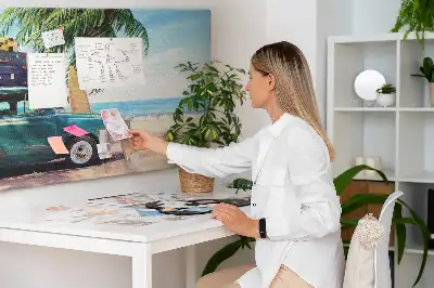 Memobord van kurk Vakantiestrand