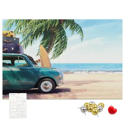 Memobord van kurk Vakantiestrand