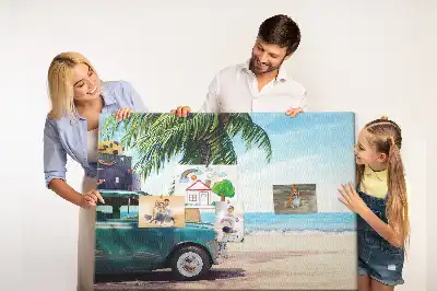 Memobord van kurk Vakantiestrand