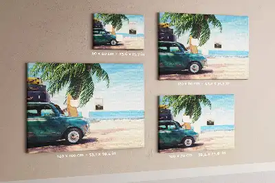 Memobord van kurk Vakantiestrand
