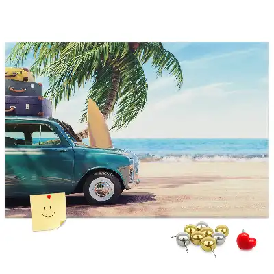 Memobord van kurk Vakantiestrand