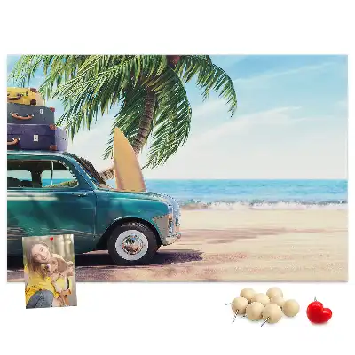 Memobord van kurk Vakantiestrand