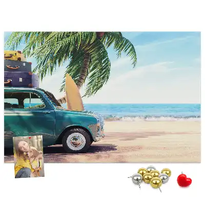 Memobord van kurk Vakantiestrand