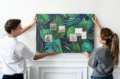 Memobord van kurk Exotische bladeren