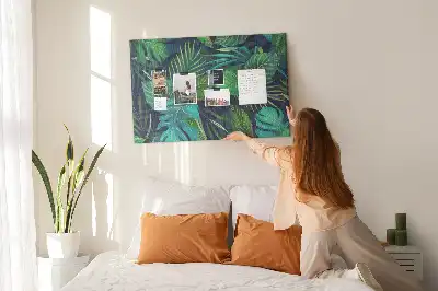 Memobord van kurk Exotische bladeren