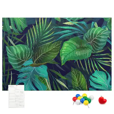 Memobord van kurk Exotische bladeren