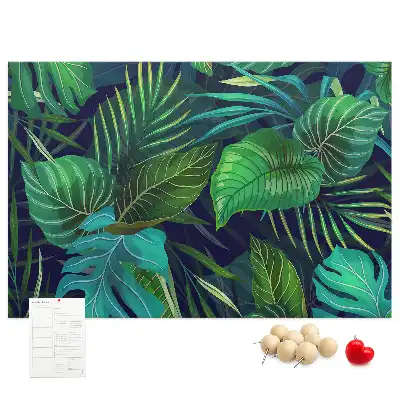 Memobord van kurk Exotische bladeren