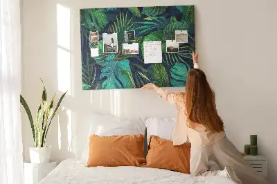 Memobord van kurk Exotische bladeren