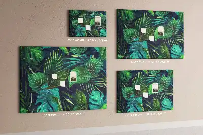 Memobord van kurk Exotische bladeren