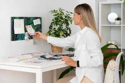 Memobord van kurk Exotische bladeren