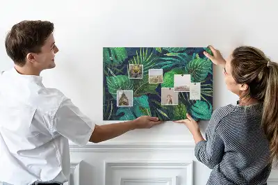 Memobord van kurk Exotische bladeren