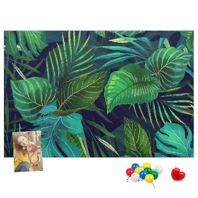 Memobord van kurk Exotische bladeren