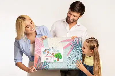 Memobord van kurk Pastelkleurige bladeren