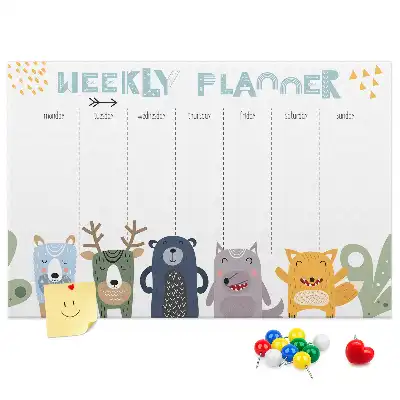 Kurk prikbord Planner voor kinderen voor een week