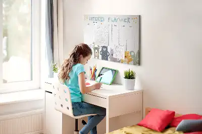 Kurk prikbord Planner voor kinderen voor een week