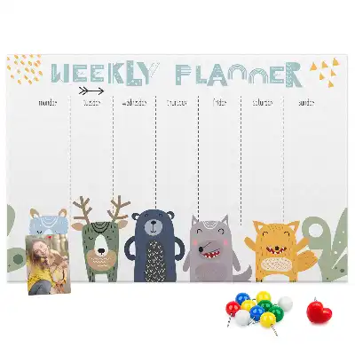 Kurk prikbord Planner voor kinderen voor een week