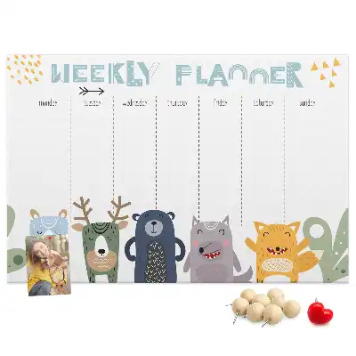 Kurk prikbord Planner voor kinderen voor een week