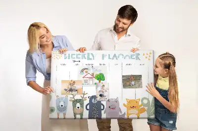 Kurk prikbord Planner voor kinderen voor een week