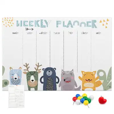 Kurk prikbord Planner voor kinderen voor een week