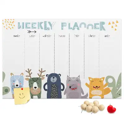 Kurk prikbord Planner voor kinderen voor een week