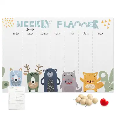 Kurk prikbord Planner voor kinderen voor een week