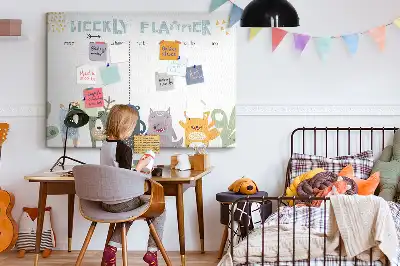 Kurk prikbord Planner voor kinderen voor een week