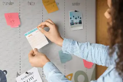 Kurk prikbord Planner voor kinderen voor een week