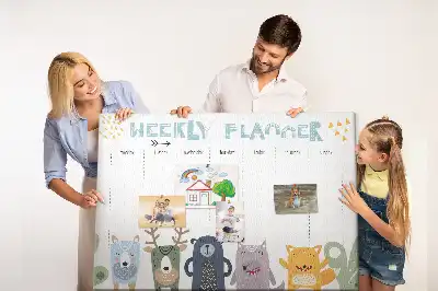 Kurk prikbord Planner voor kinderen voor een week