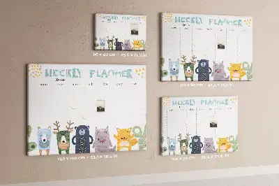 Kurk prikbord Planner voor kinderen voor een week