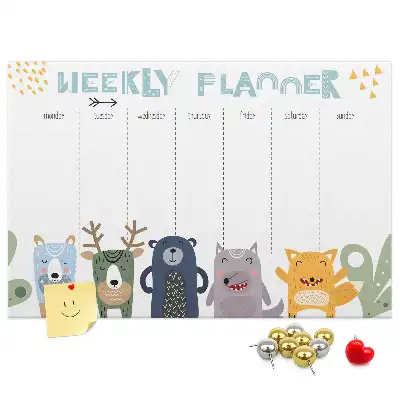Kurk prikbord Planner voor kinderen voor een week