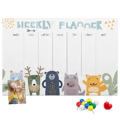 Kurk prikbord Planner voor kinderen voor een week