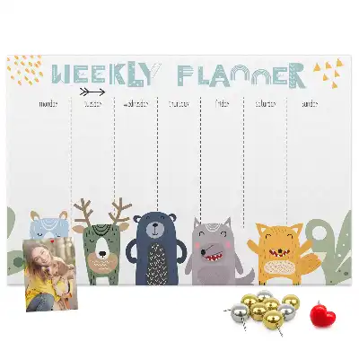 Kurk prikbord Planner voor kinderen voor een week