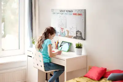 Memobord van kurk Weekschema