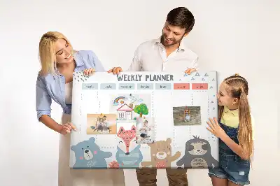 Memobord van kurk Weekschema