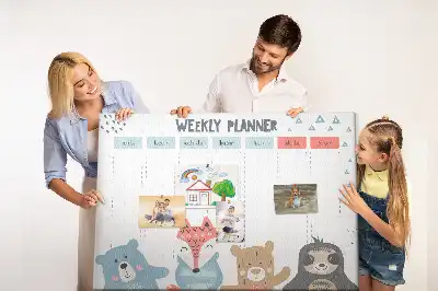 Memobord van kurk Weekschema