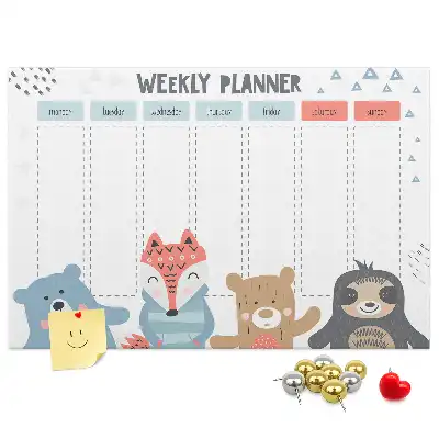 Memobord van kurk Weekschema