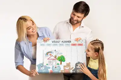 Memobord van kurk Weekschema