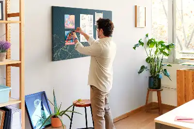 Memobord van kurk Schets van bergen