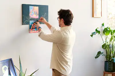 Memobord van kurk Schets van bergen