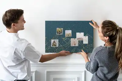Memobord van kurk Schets van bergen